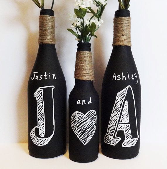 wine bottle chalk